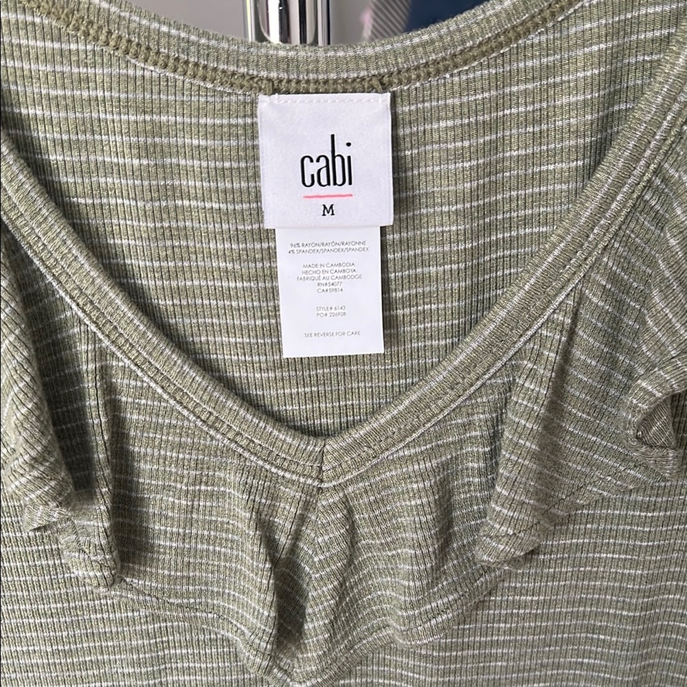 CAbi Moss Ruffled Tank Top - Picture 2 of 4